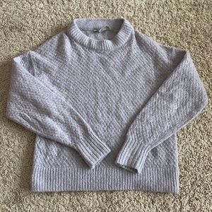 Everlane grey-purple alpaca blend diamond stitch sweater Small